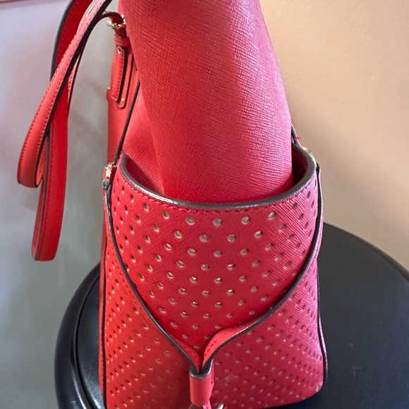 NWOT Michael Kors Scarlet Red Tote Bag - Picture 5 of 13